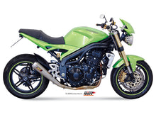 MIVV Slip-on, X-cone Plus Stainless Steel, Low Down Exhaust For Triumph Speed Triple 1050 2007-2010