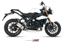 MIVV Slip-on, Suono Stainless Steel, Low Down Exhaust For Triumph Speed Triple 1050 2011-2015