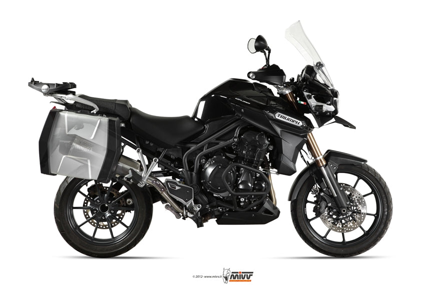 MIVV Slip-on, Speed Edge Stainless Steel, Standard Exhaust For Triumph Tiger Explorer 1200 2012-2015