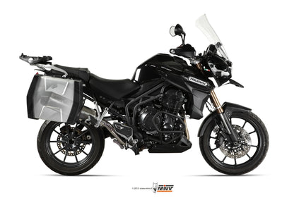 MIVV Slip-on, Speed Edge Stainless Steel, Standard Exhaust For Triumph Tiger Explorer 1200 2012-2015