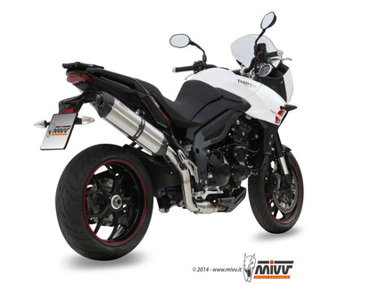 MIVV Slip-on, Suono Stainless Steel, Standard Exhaust For Triumph Tiger 1050 Sport 2013-2016