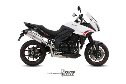 MIVV Slip-on, Oval Titanium, Standard Exhaust For Triumph Tiger 1050 Sport 2013-2016