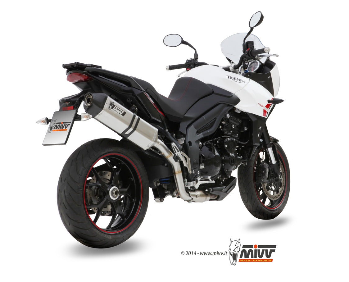 MIVV Slip-on, Speed Edge Stainless Steel, Standard Exhaust For Triumph Tiger 1050 Sport 2013-2016