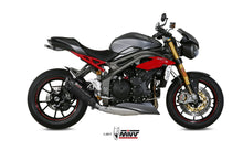 MIVV Slip-on, Suono Black, Low down Exhaust For Triumph Speed Triple 1050 2016-2017