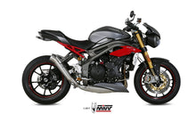 MIVV Slip-on, Ghibli Stainless Steel, Low down Exhaust For Triumph Speed Triple 1050 2016-2017