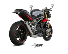 MIVV Slip-on, Ghibli Stainless Steel, Low down Exhaust For Triumph Speed Triple 1050 2016-2017