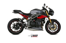 MIVV Slip-on, GP Black, Low down Exhaust For Triumph Speed Triple 1050 2016-2017