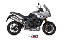 MIVV Slip-on, Oval Titanium, Standard Exhaust For Triumph Tiger 1050 Sport 2017-2020