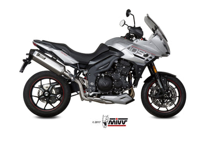 MIVV Slip-on, Speed Edge Stainless Steel, Standard Exhaust For Triumph Tiger 1050 Sport 2017-2020
