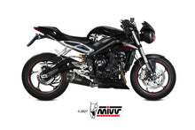 MIVV Slip-on, Delta Race Black, Standard Exhaust For Triumph Street Triple 765 R/S/RS 2017-2022