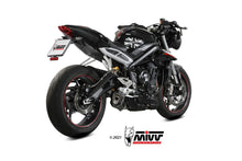 MIVV Slip-on, Delta Race Black, Standard Exhaust For Triumph Street Triple 765 R/S/RS 2017-2022