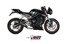 MIVV Slip-on, X-M5 Black, Standard Exhaust For Triumph Street Triple 765 R/S/RS 2017-2022