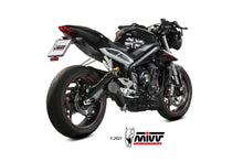 MIVV Slip-on, X-M5 Black, Standard Exhaust For Triumph Street Triple 765 R/S/RS 2017-2022