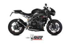 MIVV Slip-on, Delta Race Black, Standard Exhaust For Triumph Speed Triple R / S / RS 2018-2020