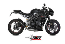MIVV Slip-on, X-M5 Black, Standard Exhaust For Triumph Speed Triple R / S / RS 2018-2020