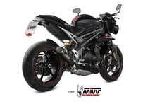 MIVV Slip-on, X-M5 Black, Standard Exhaust For Triumph Speed Triple R / S / RS 2018-2020