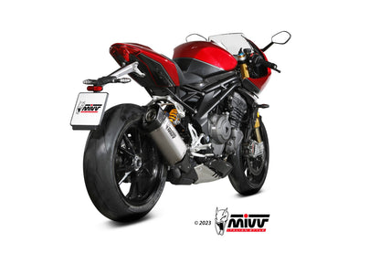 MIVV Slip-on, SR-1 Titanium, Standard Exhaust For Triumph Speed Triple 1200 RR 2021-2023