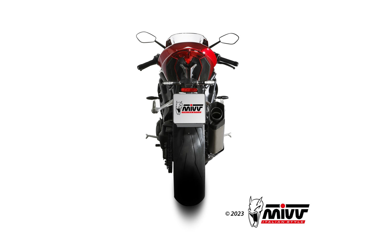 MIVV Slip-on, SR-1 Titanium, Standard Exhaust For Triumph Speed Triple 1200 RR 2021-2023