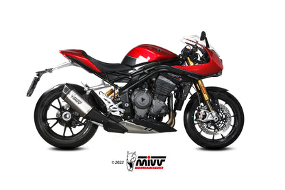 MIVV Slip-on, SR-1 Titanium, Standard Exhaust For Triumph Speed Triple 1200 RR 2021-2023