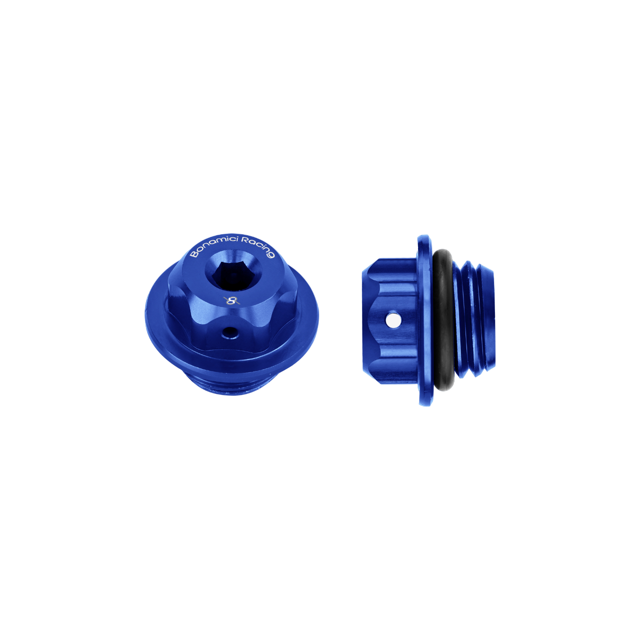 Bonamici Racing Aluminum Oil Caps - M20x2.5 for the Kawasaki Ninja 250/400, Z650/Z800/Z900/Z1000 2014-2015