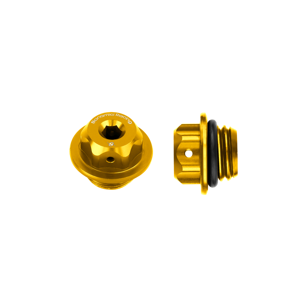 Bonamici Racing Aluminum Oil Caps - M20x2.5 for the Kawasaki Ninja 250/400, Z650/Z800/Z900/Z1000 2014-2015