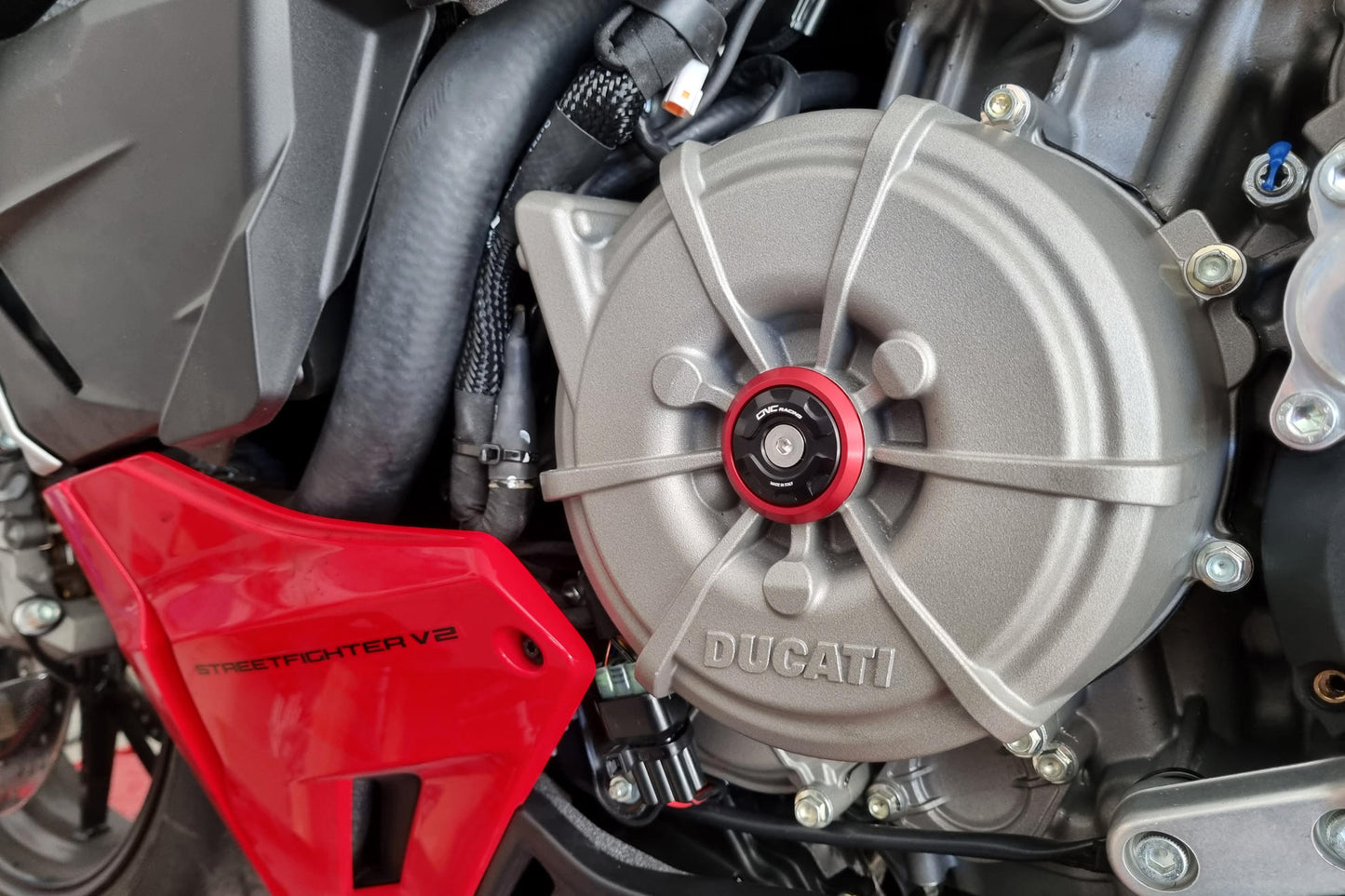 CNC Racing Generator Cover Plug for the Ducati Panigale V2 (all) and Streetfighter V2