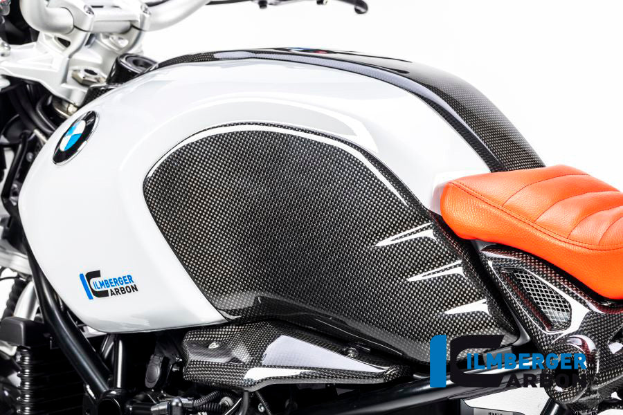 Ilmberger Carbon Tank Cover, Left Side Carbon for the BMW R Nine T / Scrambler '14-17, Racer 2017 / R Nine T Urban GS 2016