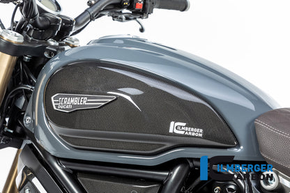 Ilmberger Carbon Tank Cover, Left Surface for the Ducati Scrambler 1100 '17