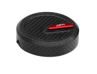 AEM FACTORY - Carbon Fiber Cap Upgrade for AEM Reservoirs (Titanium and Aluminum!)