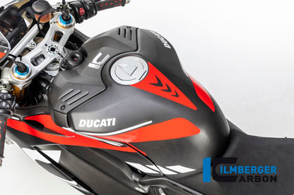 Ilmberger Carbon Tank Fairing with Crash Pads for the Ducati Panigale V4 / V4 S '20-22 / V4 R Racing '18-21