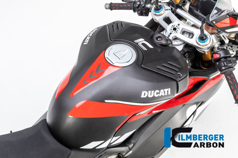 Ilmberger Carbon Tank Fairing with Crash Pads for the Ducati Panigale V4 / V4 S '20-22 / V4 R Racing '18-21