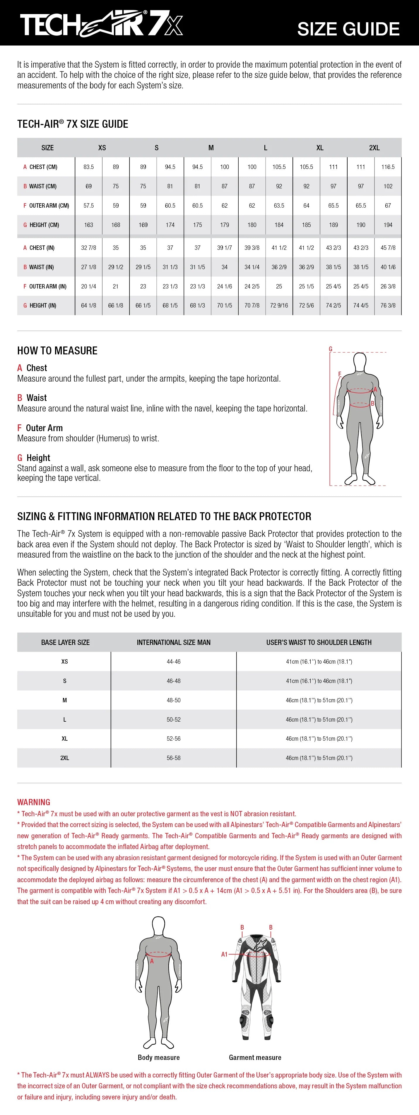 Alpinestars Tech-Air 7X Stand Alone Airbag System