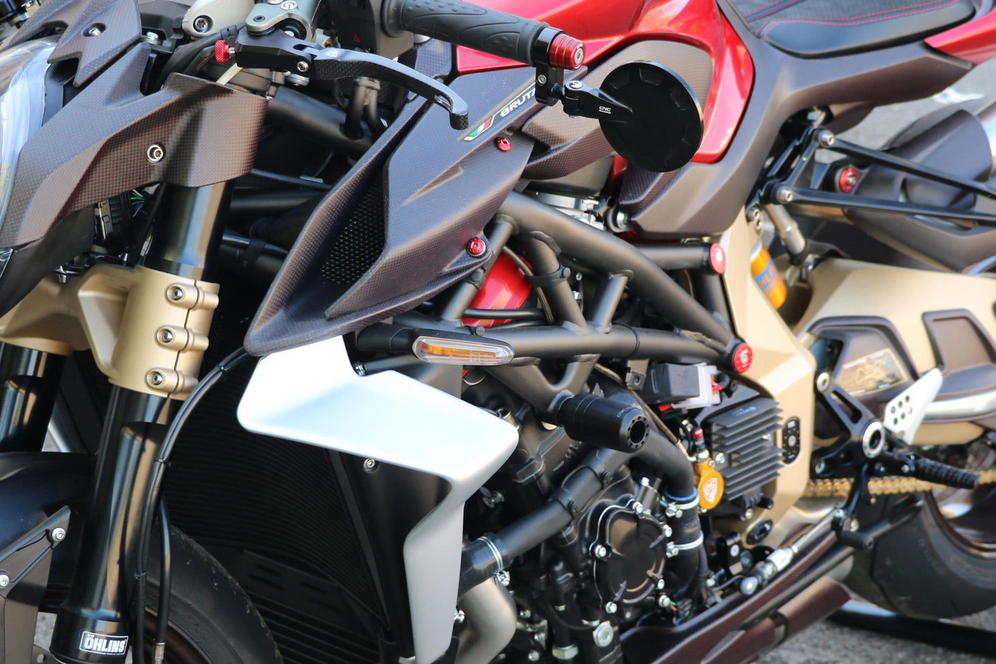 CNC Racing Machined Delrin Frame Slider Kit for the MV Agusta Brutale / Rush 1000