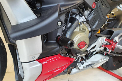 CNC Racing Machined Delrin Frame Slider Kit for the Ducati Streetfighter V4 / S