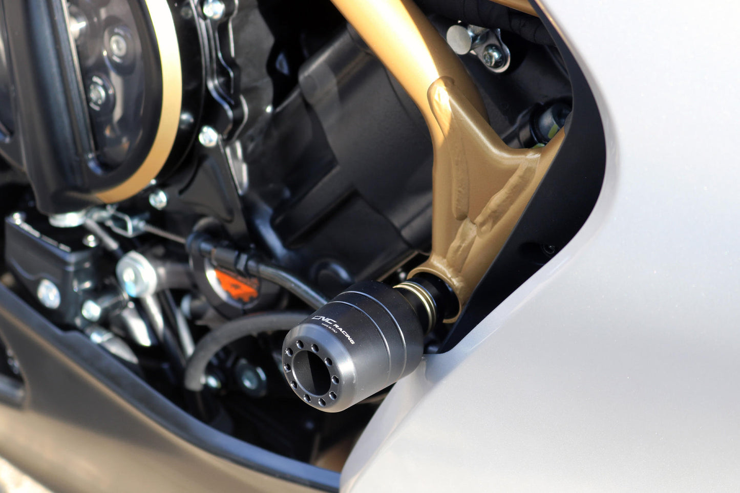 CNC Racing Machined Delrin Frame Slider Kit for the MV Agusta Superveloce 800