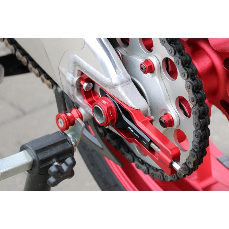 CNC Racing Chain and Rear Axle Adjusters for Aprilia RSV4 / Tuono V4 models (2009-2020)
