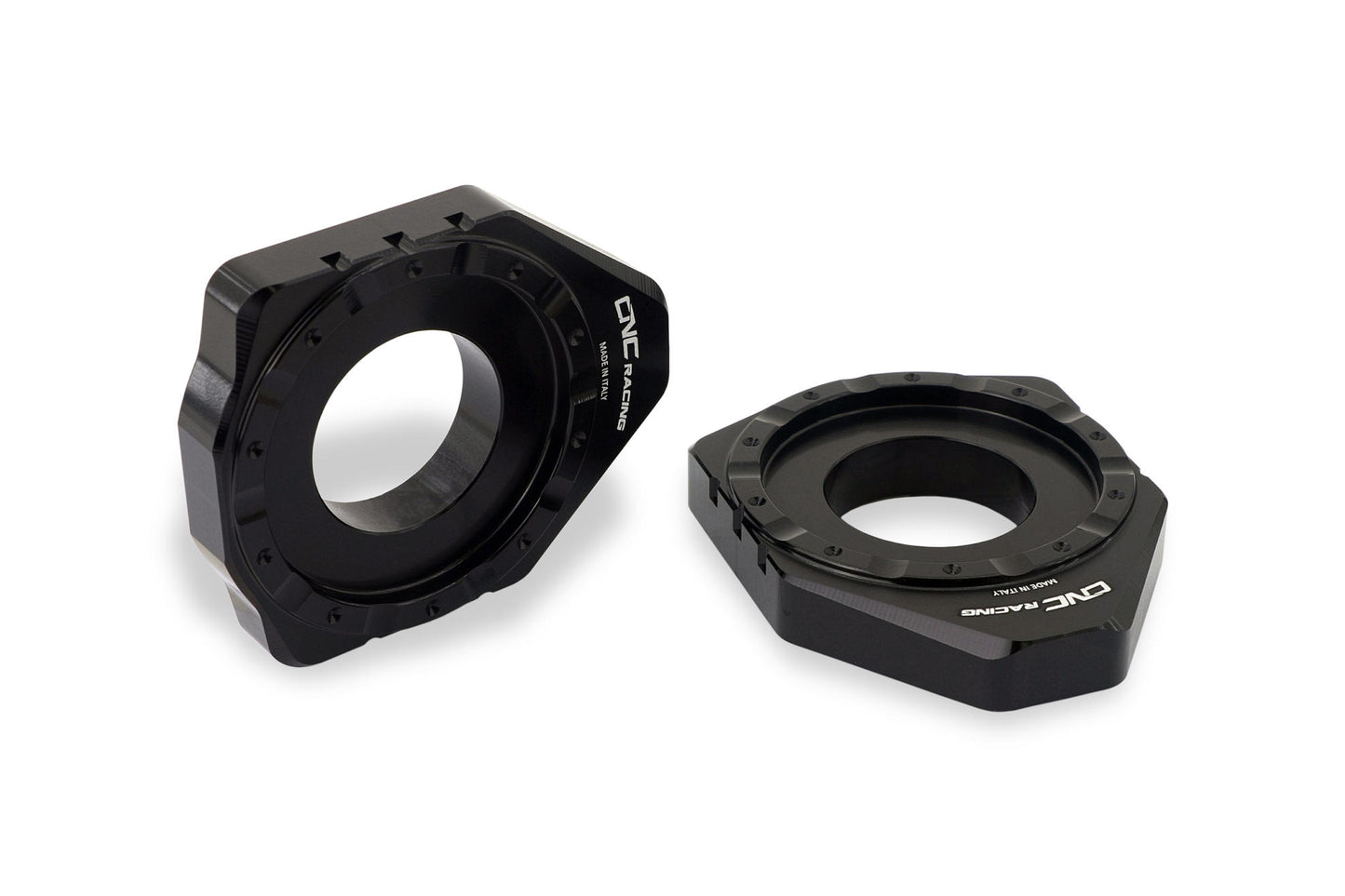 CNC Racing Billet Chain Adjuster Blocks for the Ducati Monster 937, Panigale / Streetfighter / Multistrada V2 (2025+) & Hypermotard 698 Mono