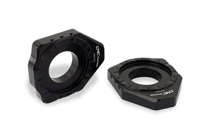 CNC Racing Billet Chain Adjuster Blocks for the Ducati Monster 937, Panigale / Streetfighter / Multistrada V2 (2025+) & Hypermotard 698 Mono