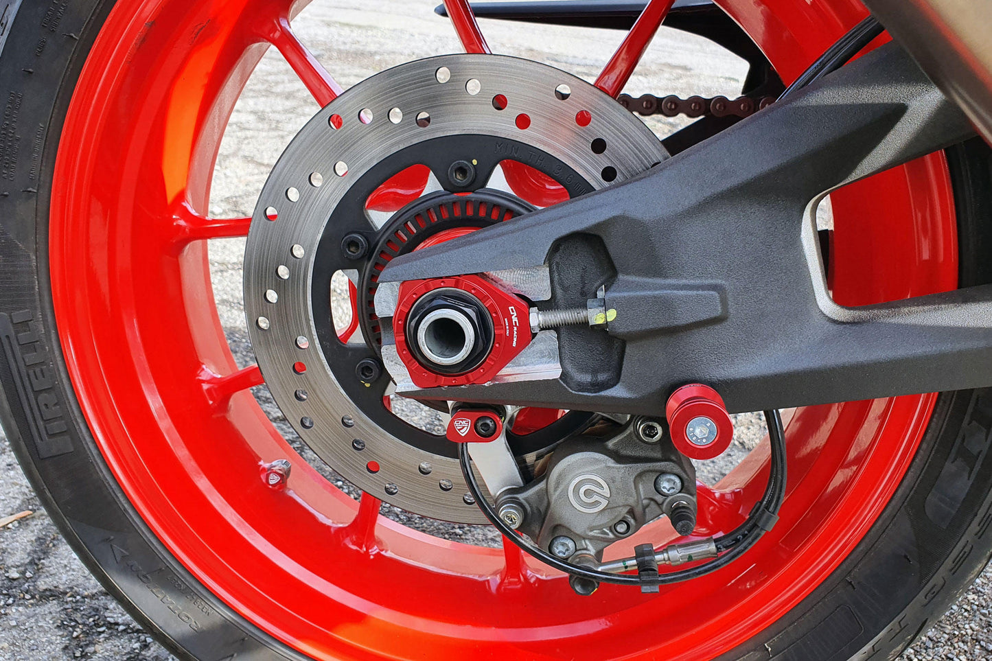 CNC Racing Swing Arm Spools for the Ducati Monster 937 / Panigale / Streetfighter V2 (2025+)