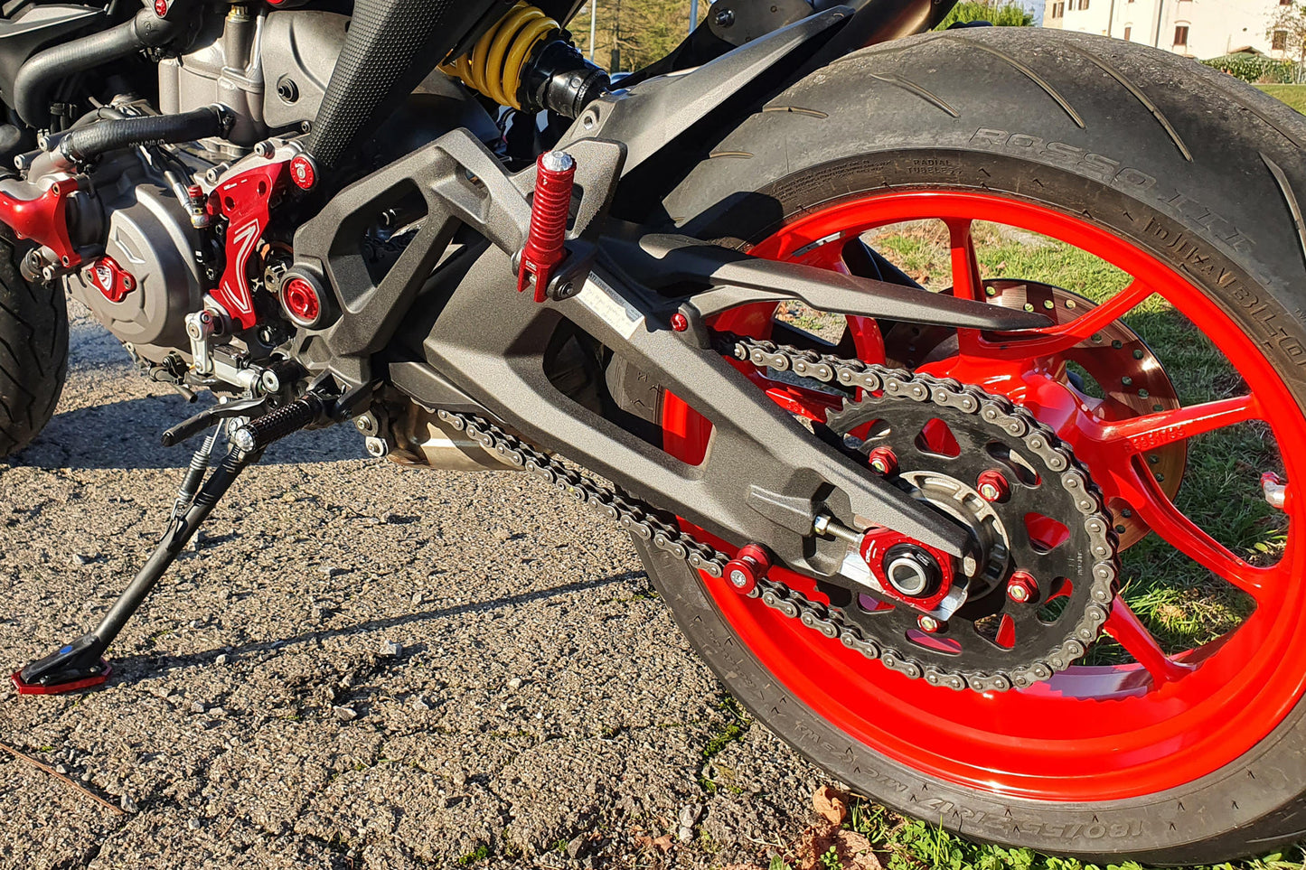 CNC Racing Billet Chain Adjuster Blocks for the Ducati Monster 937, Multistrada V2 (2025+) & Hypermotard 698 Mono