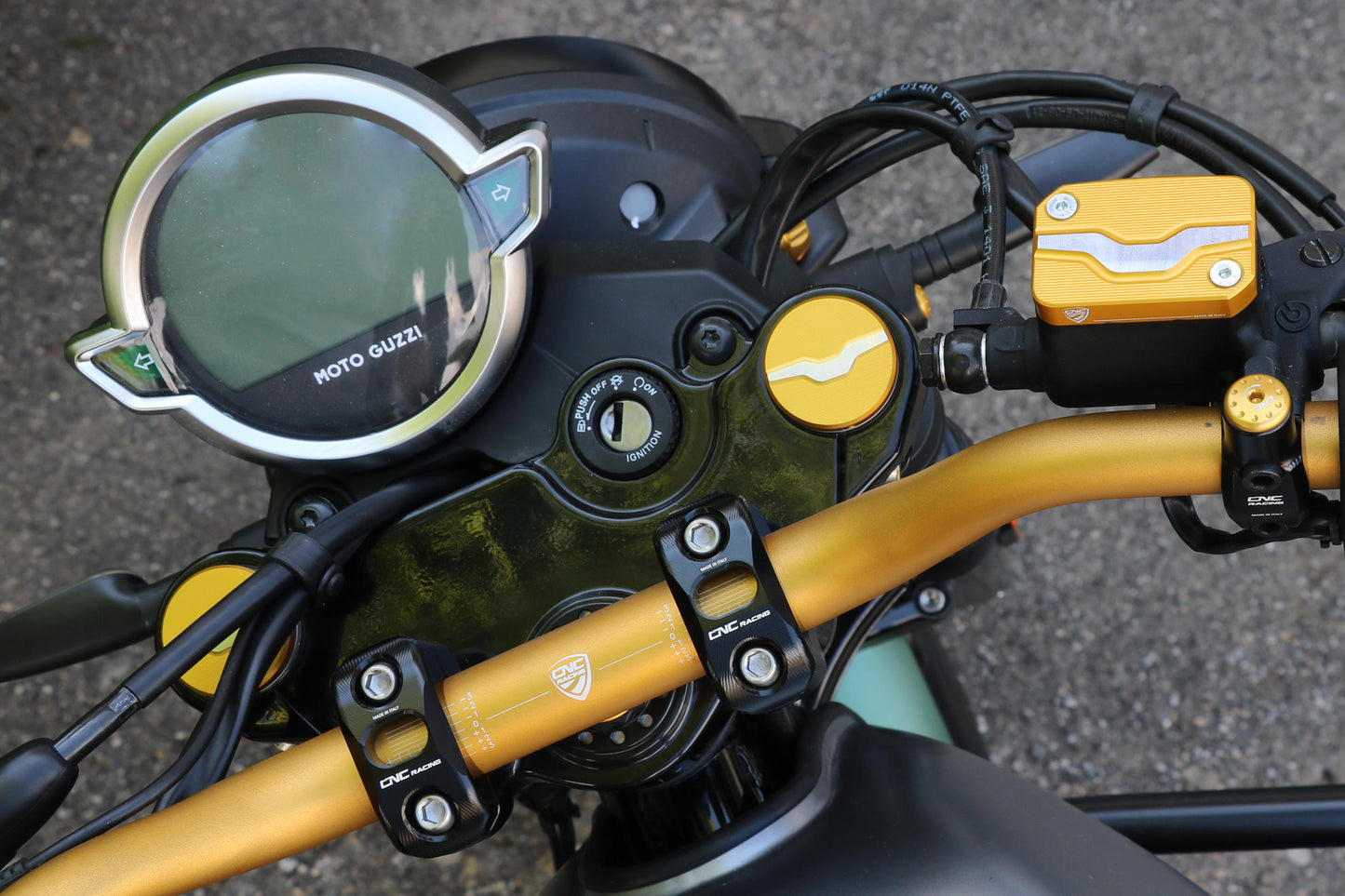 CNC Racing Fork Leg Plug Cap Set for Moto Guzzi V7 (2019+)