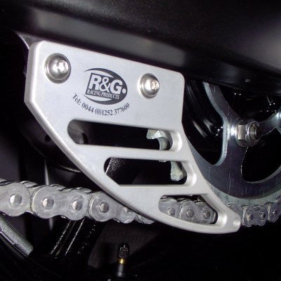 R&G Racing Silver Anodized Aluminum Generic Toe Chain Guard for Dual Swingarm Motorcycles
