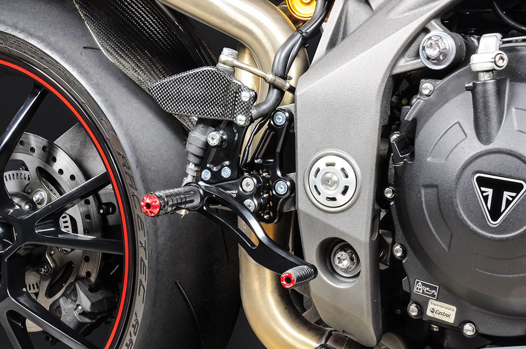 Bonamici Racing Aluminium Rearsets for the Triumph Speed Triple 1050 2011-2020