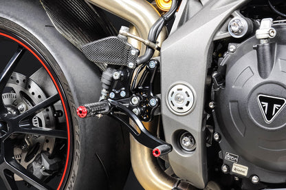 Bonamici Racing Aluminium Rearsets for the Triumph Speed Triple 1050 2011-2020