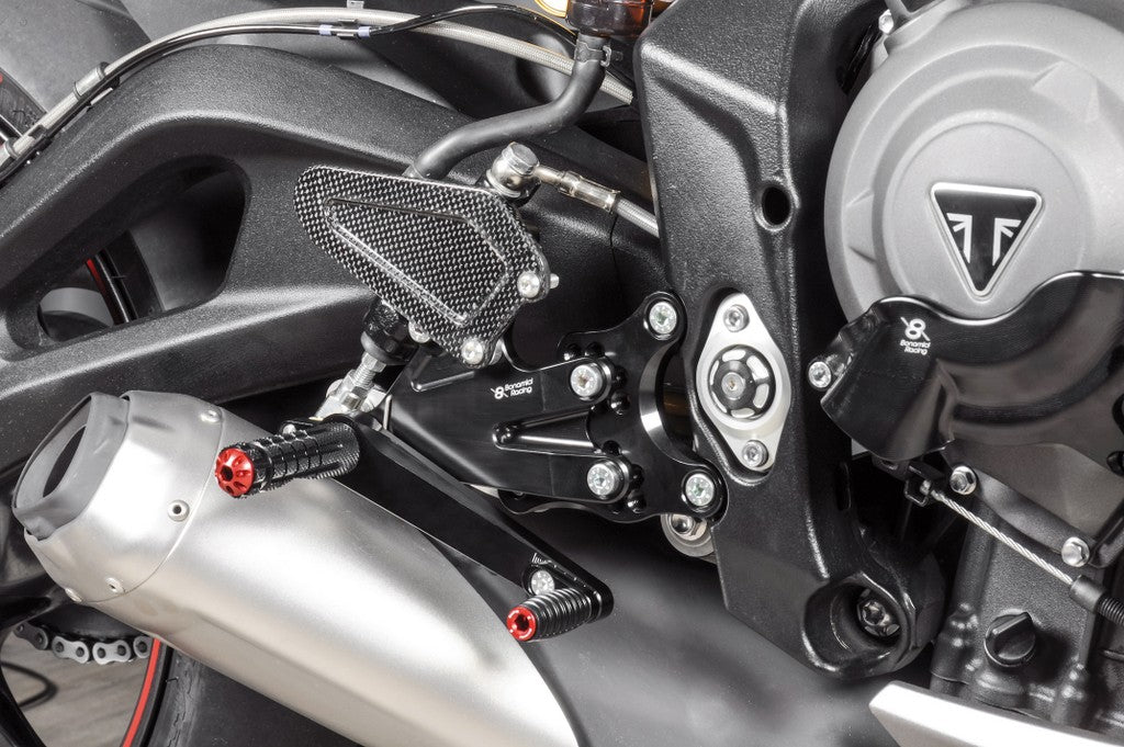 Bonamici Racing Aluminium Rearsets for the Triumph Street Triple 765 S 2017-2020 / Street Triple 765 R/RS 2017-2023