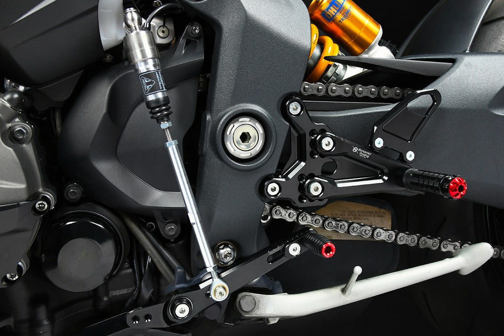 Bonamici Racing Aluminium Rearsets for the Triumph Speed Triple 1200 RR 2022-2023