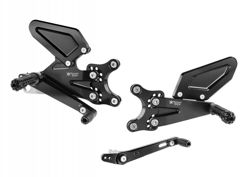 Bonamici Racing Aluminium Rearsets for the Triumph Street Triple 765 R/RS/Moto2 2023-2024