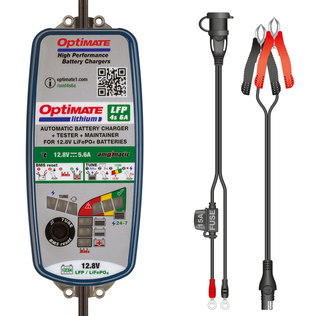 EarthX OptiMate 6 amp Lithium Battery Charger Model TM-391 with BMS reset