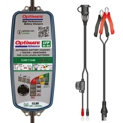 EarthX OptiMate 6 amp Lithium Battery Charger Model TM-391 with BMS reset