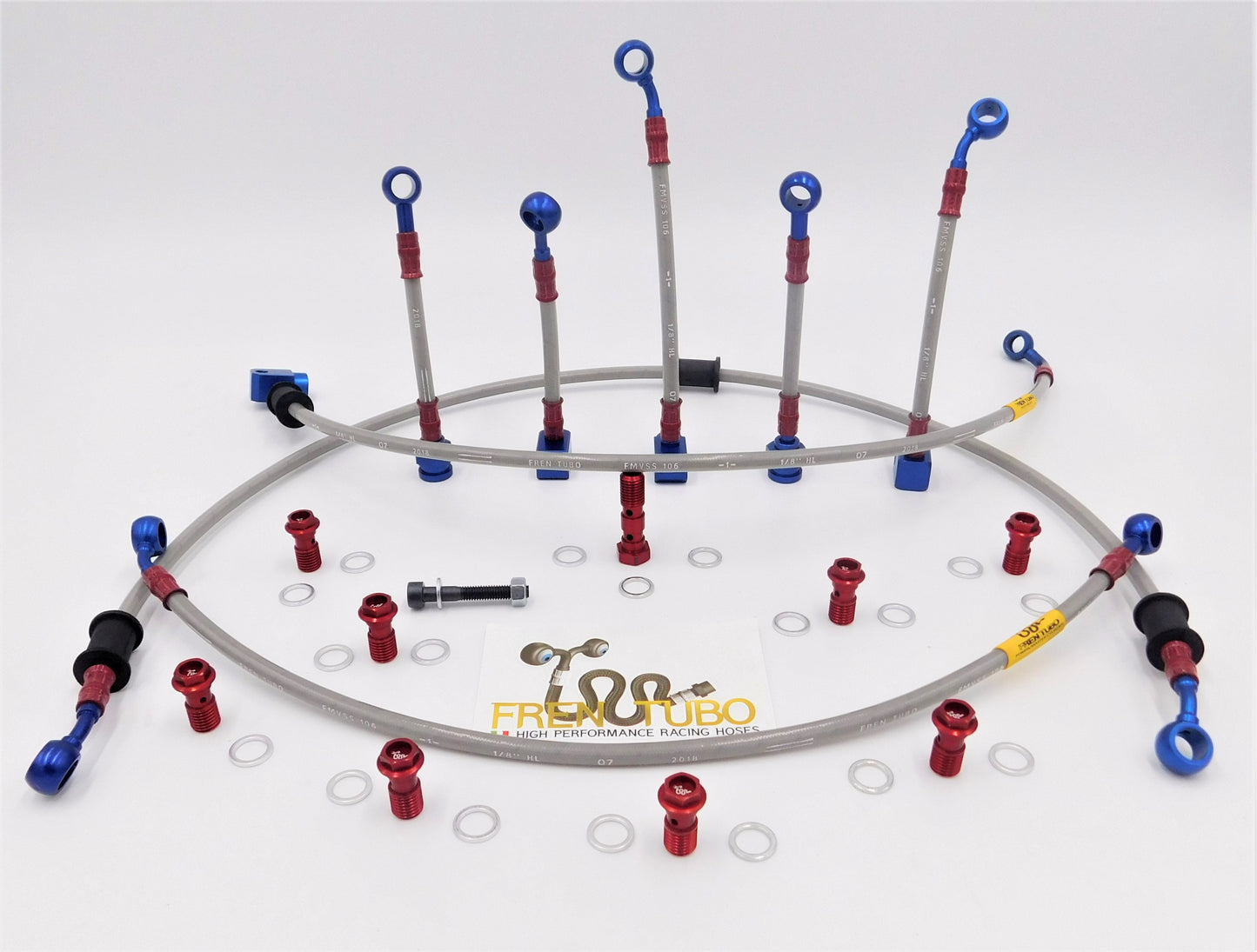 Fren Tubo Carbotech Carbon Fiber, Kevlar or Stainless Complete ABS DELETE Brake Line Kit for the Aprilia RS 457 (2024+)